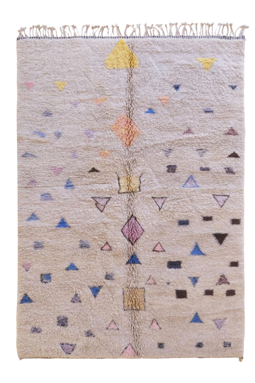 Tapis berbère marocain moderne en laine 173 x 255 cm