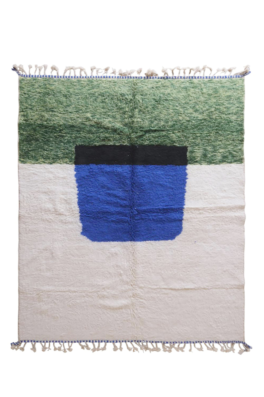 Tapis berbère marocain moderne en laine 248 x 308 cm