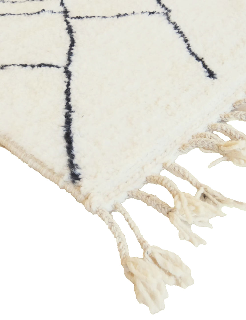 Tapis berbère marocain abstrait pure laine - tapis sur mesure