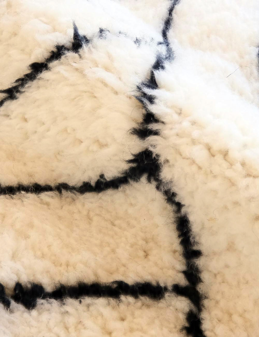Tapis berbère marocain abstrait pure laine - tapis sur mesure