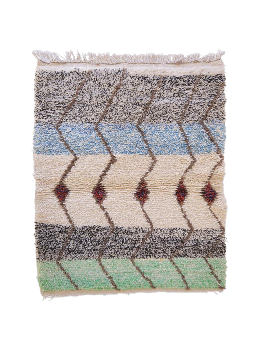 Petit tapis berbre marocain en laine 106 x 147 cm - AFKliving