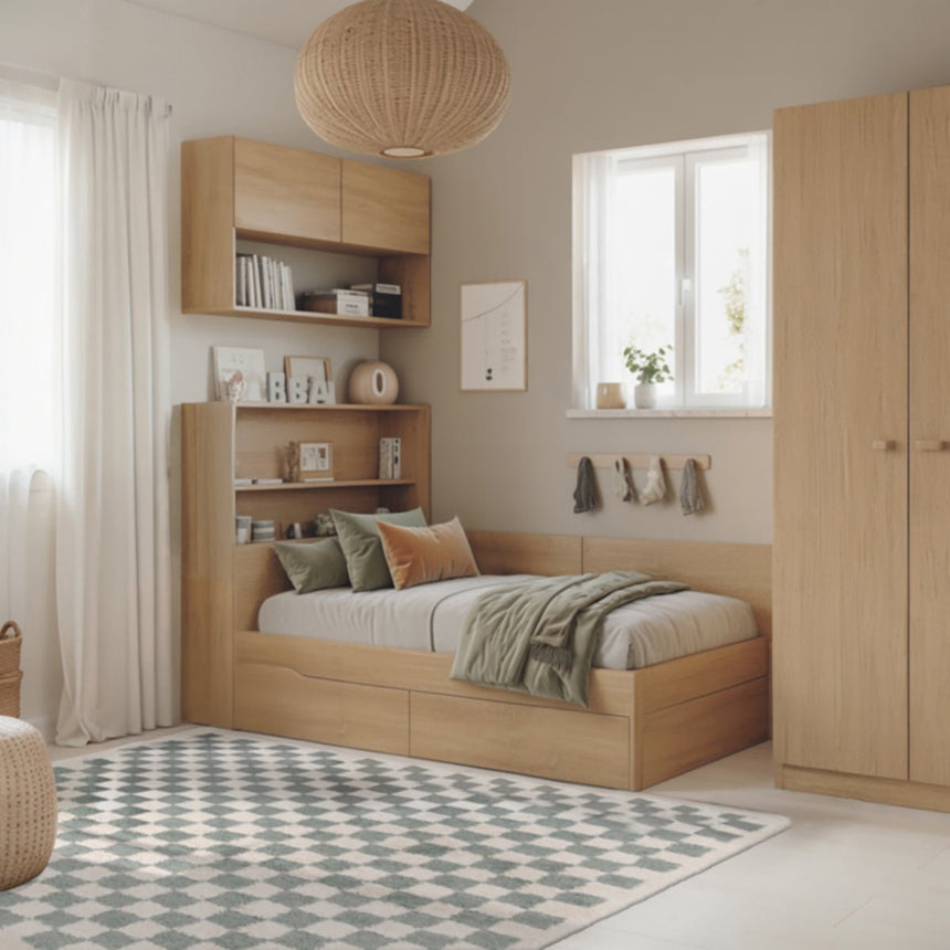Tapis à damier poils longs doux et volumineux CHECKERS - AFKliving