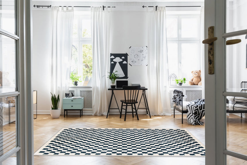 Tapis à poil haut doux et confortable CHECKERS - AFKliving