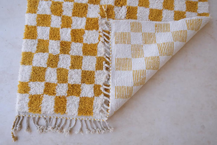 Tapis Berbere à carreaux en laine 156 x 234 cm - AFKliving