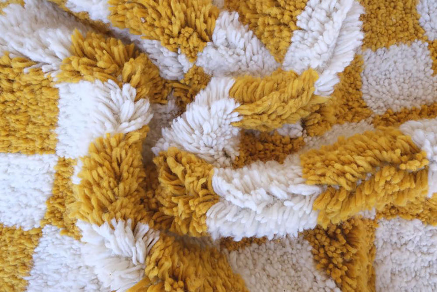 Tapis Berbere à carreaux en laine 156 x 234 cm - AFKliving