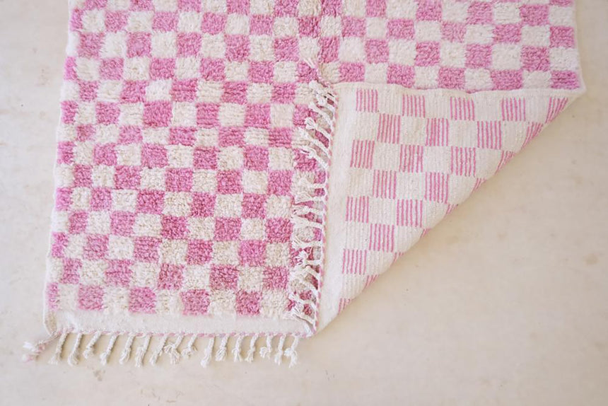 Tapis Berbere à carreaux en laine 160 x 248 cm - AFKliving