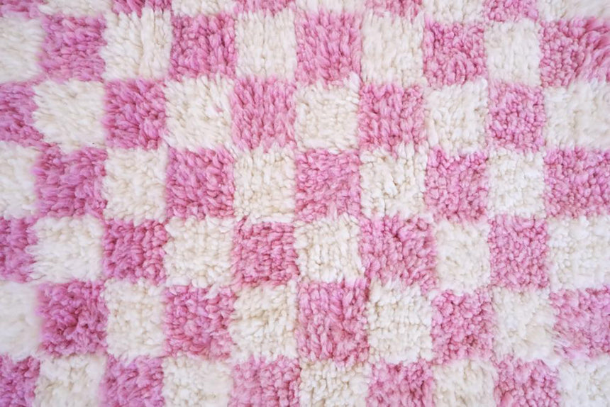 Tapis Berbere à carreaux en laine 160 x 248 cm - AFKliving