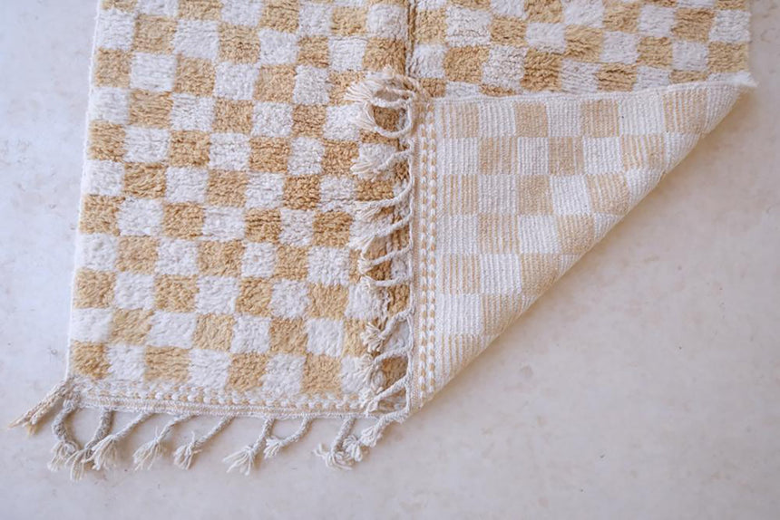Tapis Berbere à carreaux en laine 164 x 251 cm - AFKliving