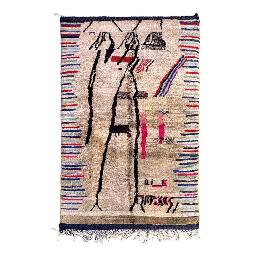 Tapis Berbere de M'Rirt coloré 168 x 266 cm - AFKliving