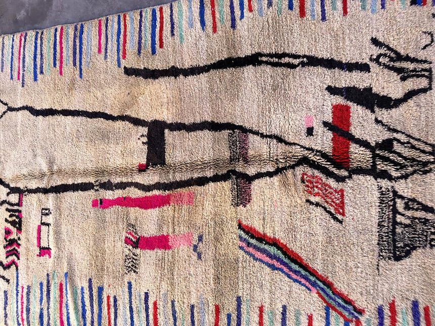 Tapis Berbere de M'Rirt coloré 168 x 266 cm - AFKliving