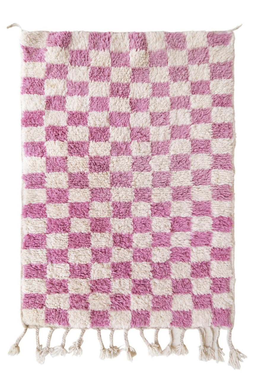 Tapis Berbere en laine à carreaux moderne 110 x 164 cm - AFKliving