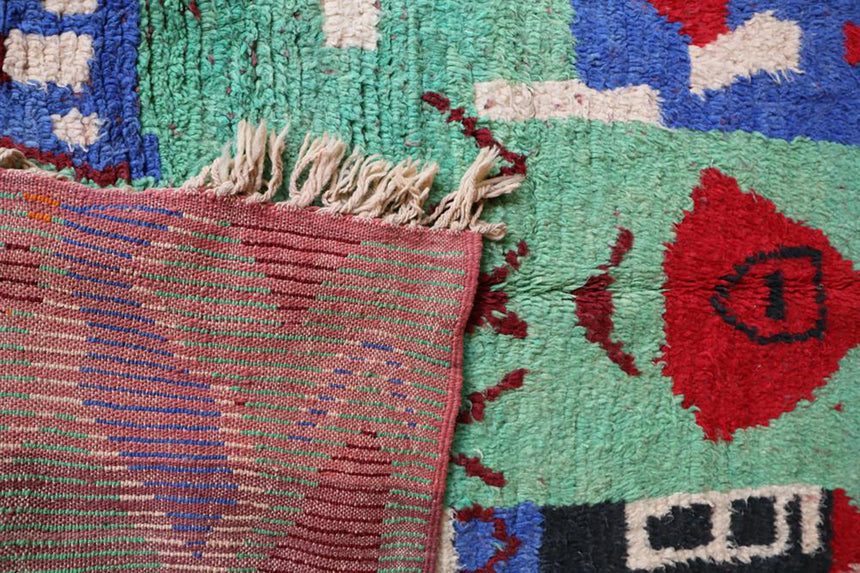 Tapis Berbere en laine Boujad coloré 167 x 278 cm - AFKliving