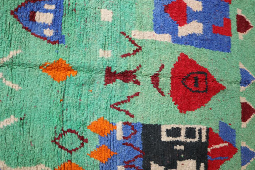 Tapis Berbere en laine Boujad coloré 167 x 278 cm - AFKliving