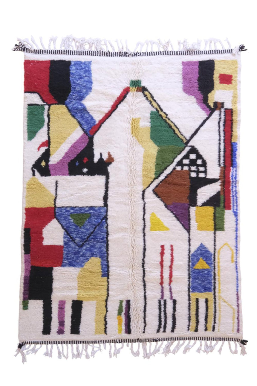 Tapis berbere marocain contemporain en laine 203 x 289 cm - AFKliving