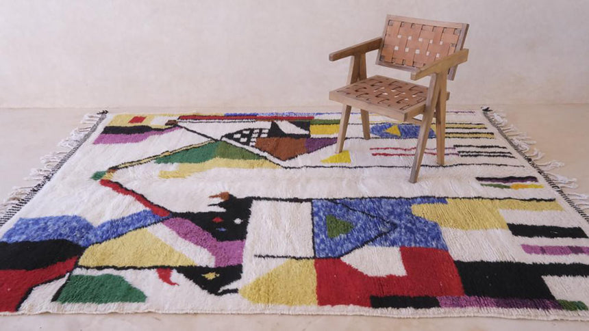 Tapis berbere marocain contemporain en laine 203 x 289 cm - AFKliving
