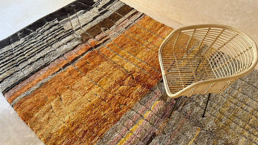 Tapis berbere marocain contemporain en laine 215 x 322 cm - AFKliving