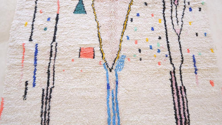 Tapis berbere marocain en laine fluo 235 x 331 cm - AFKliving