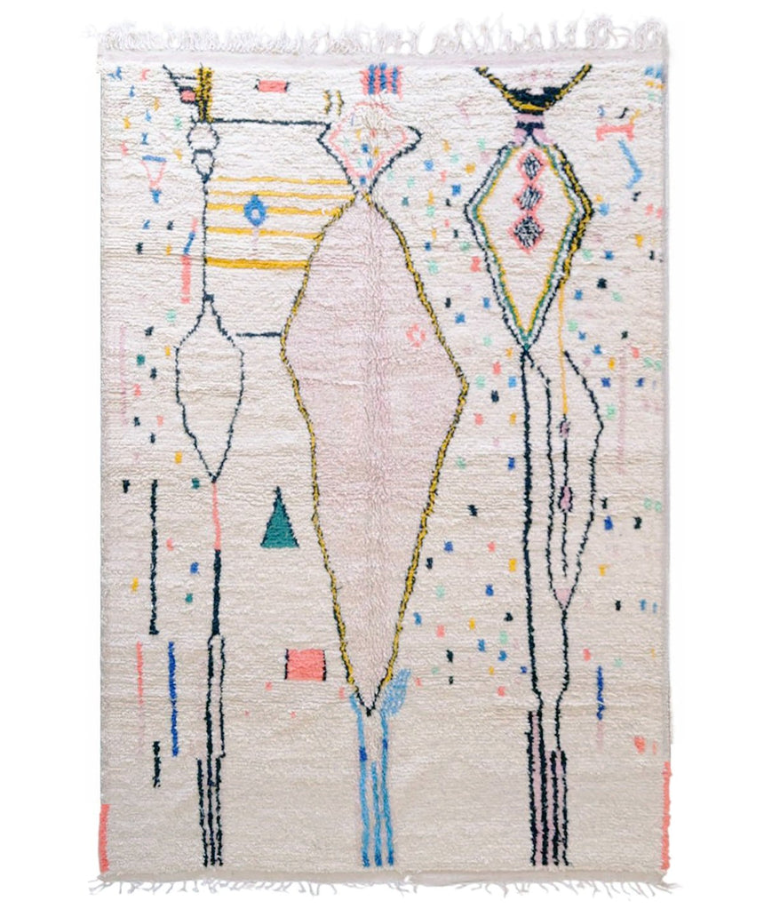 Tapis berbère marocain en laine pop - tapis sur mesure - AFKliving