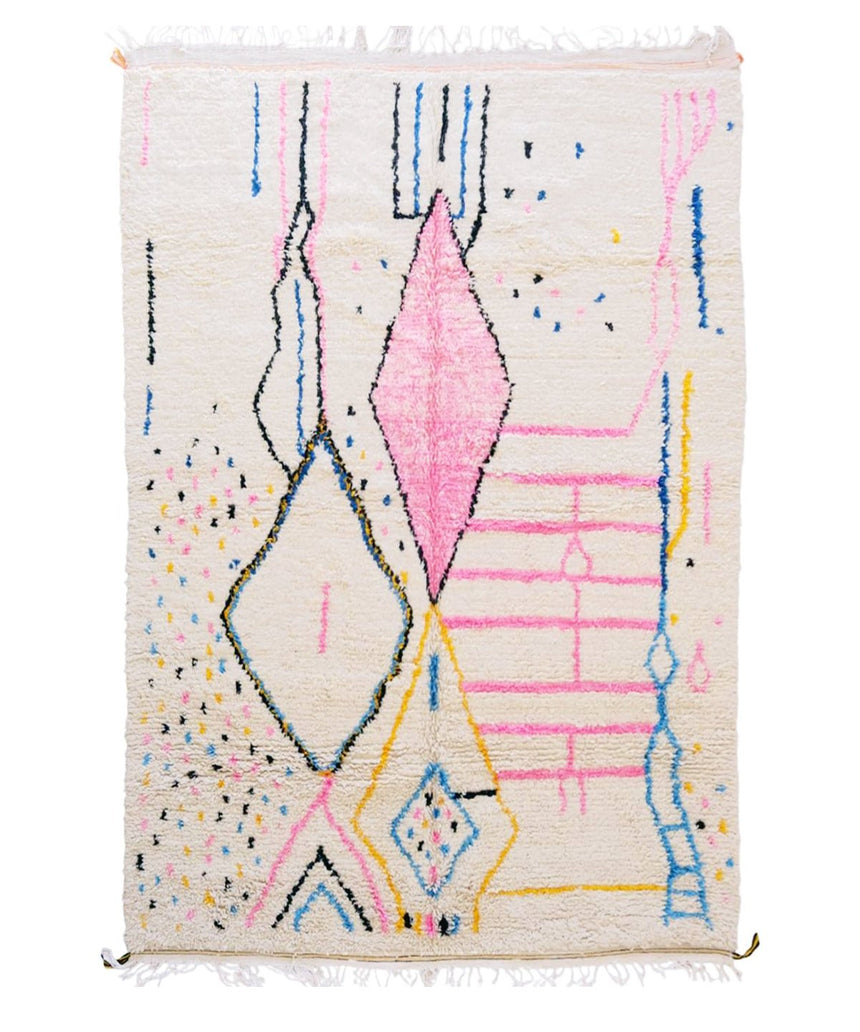 Tapis berbère marocain en laine pop - tapis sur mesure - AFKliving