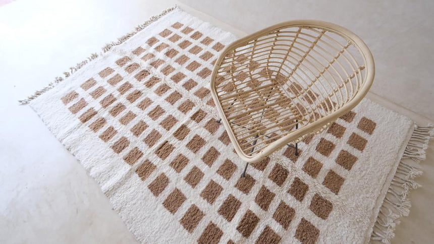 Tapis berbere marocain moderne en laine 191 x 269 cm - AFKliving