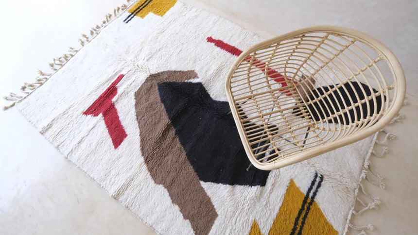 Tapis berbere marocain moderne en laine 191 x 271 cm - AFKliving