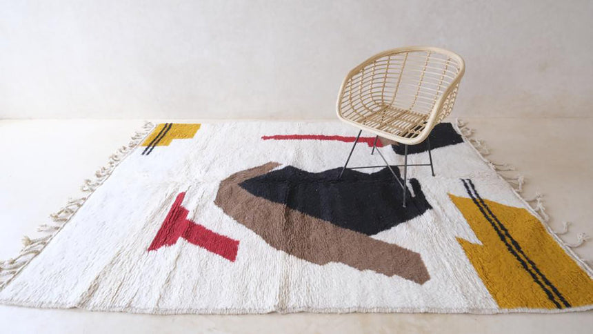 Tapis berbere marocain moderne en laine 191 x 271 cm - AFKliving