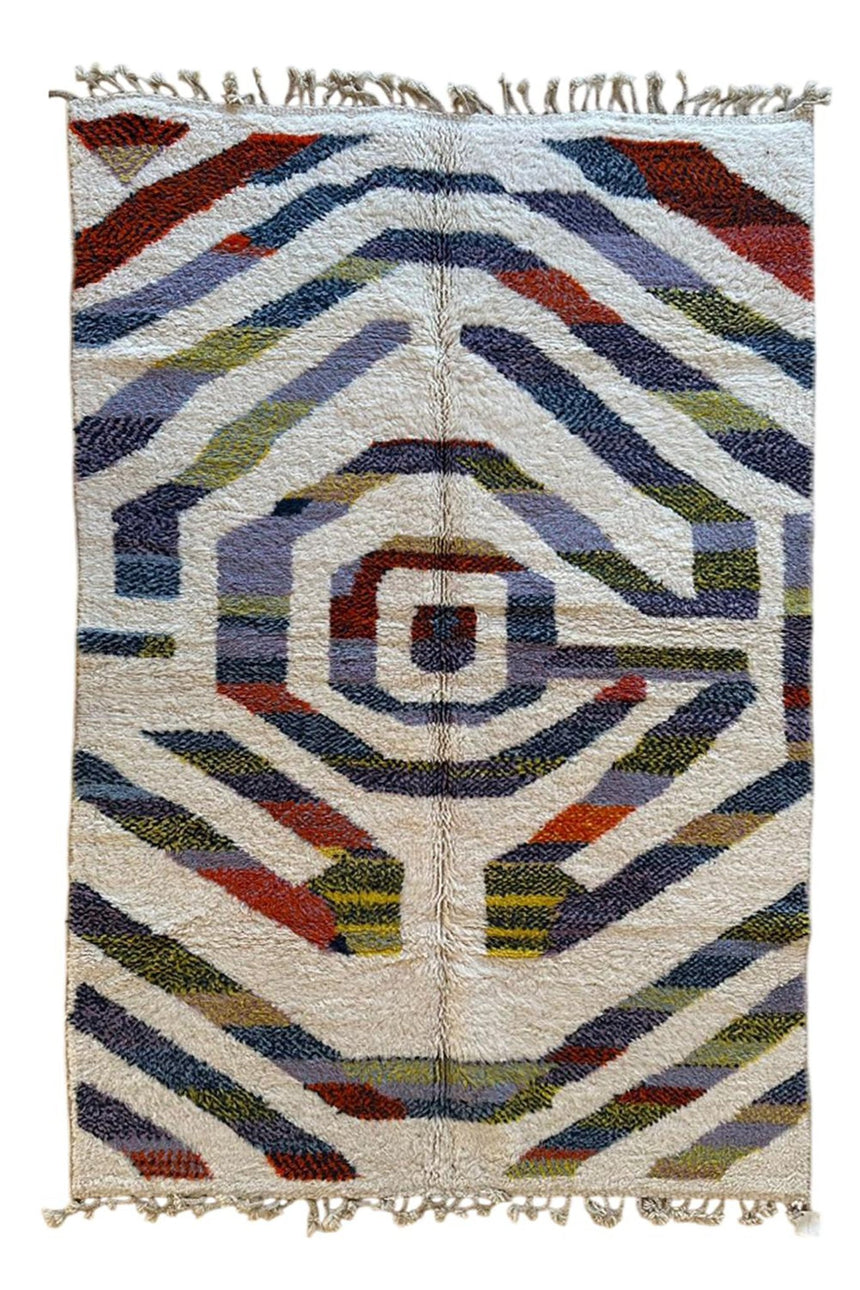 Tapis berbere marocain moderne en laine 197 x 294 cm - AFKliving