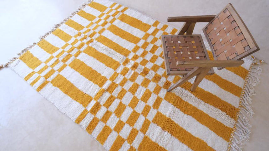 Tapis berbere marocain moderne en laine 203 x 293 cm - AFKliving