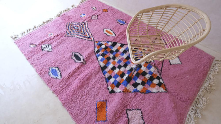 Tapis berbere marocain moderne en laine 207 x 295 cm - AFKliving