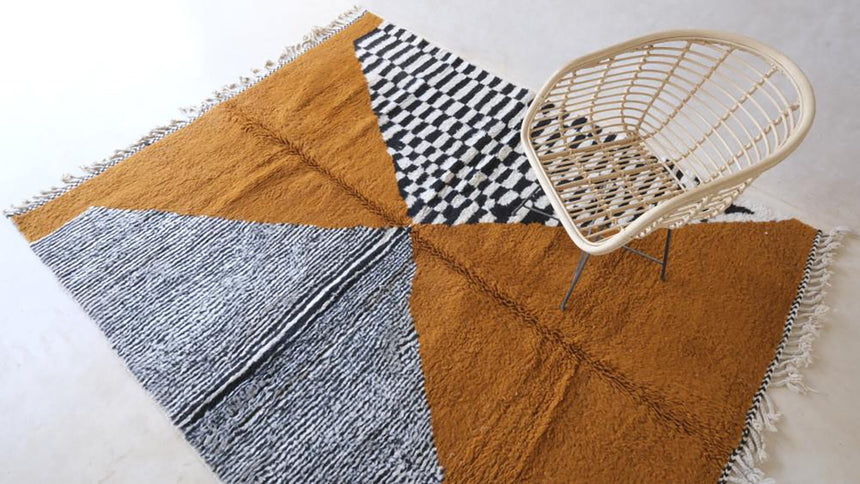 Tapis berbere marocain moderne en laine 212 x 268 cm - AFKliving