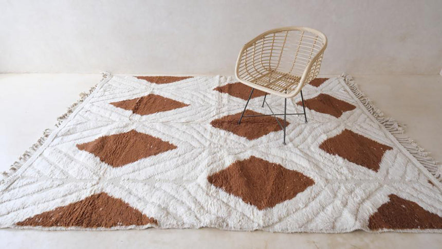 Tapis berbere marocain moderne en laine 218 x 294 cm - AFKliving