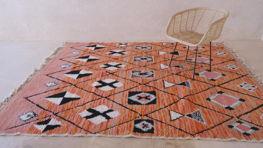 Tapis berbere marocain moderne en laine 221 x 293 cm - AFKliving