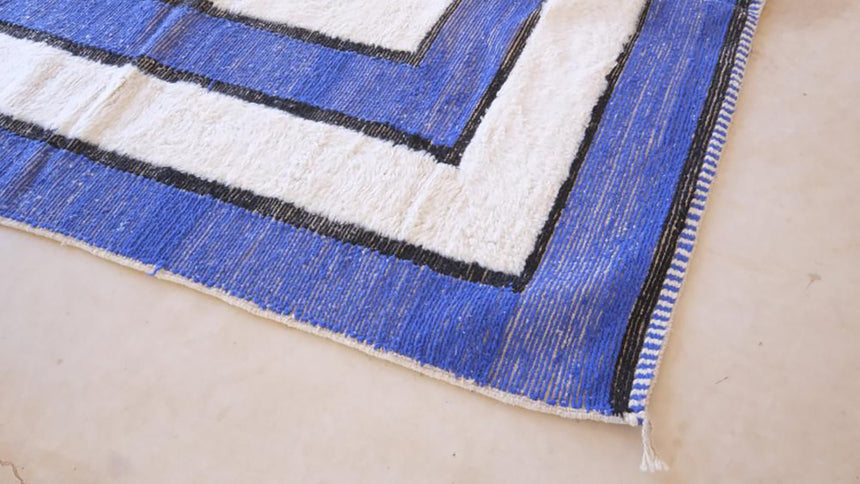 Tapis berbere marocain moderne en laine 233 x 247 cm - AFKliving