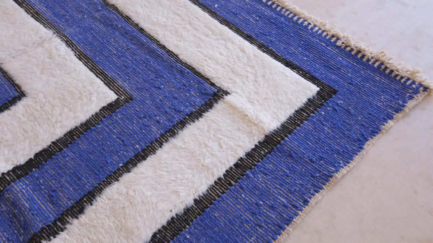 Tapis berbere marocain moderne en laine 233 x 247 cm - AFKliving