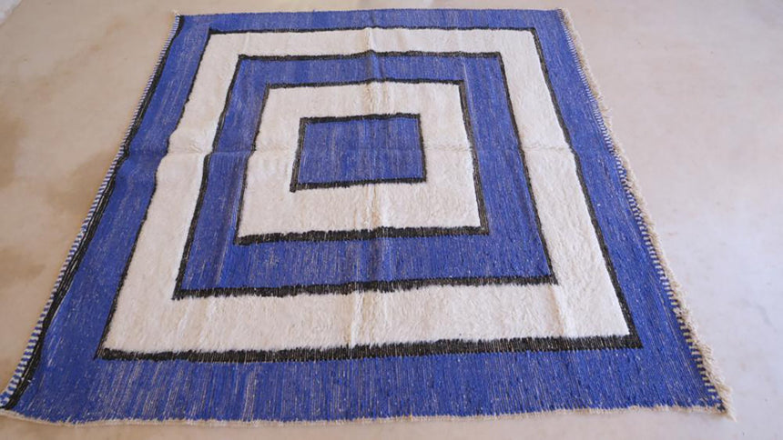 Tapis berbere marocain moderne en laine 233 x 247 cm - AFKliving