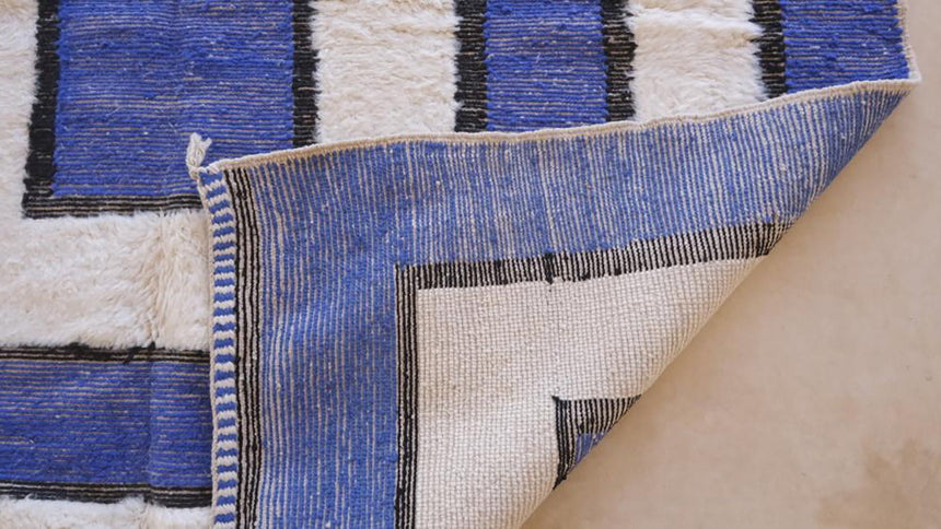 Tapis berbere marocain moderne en laine 233 x 247 cm - AFKliving