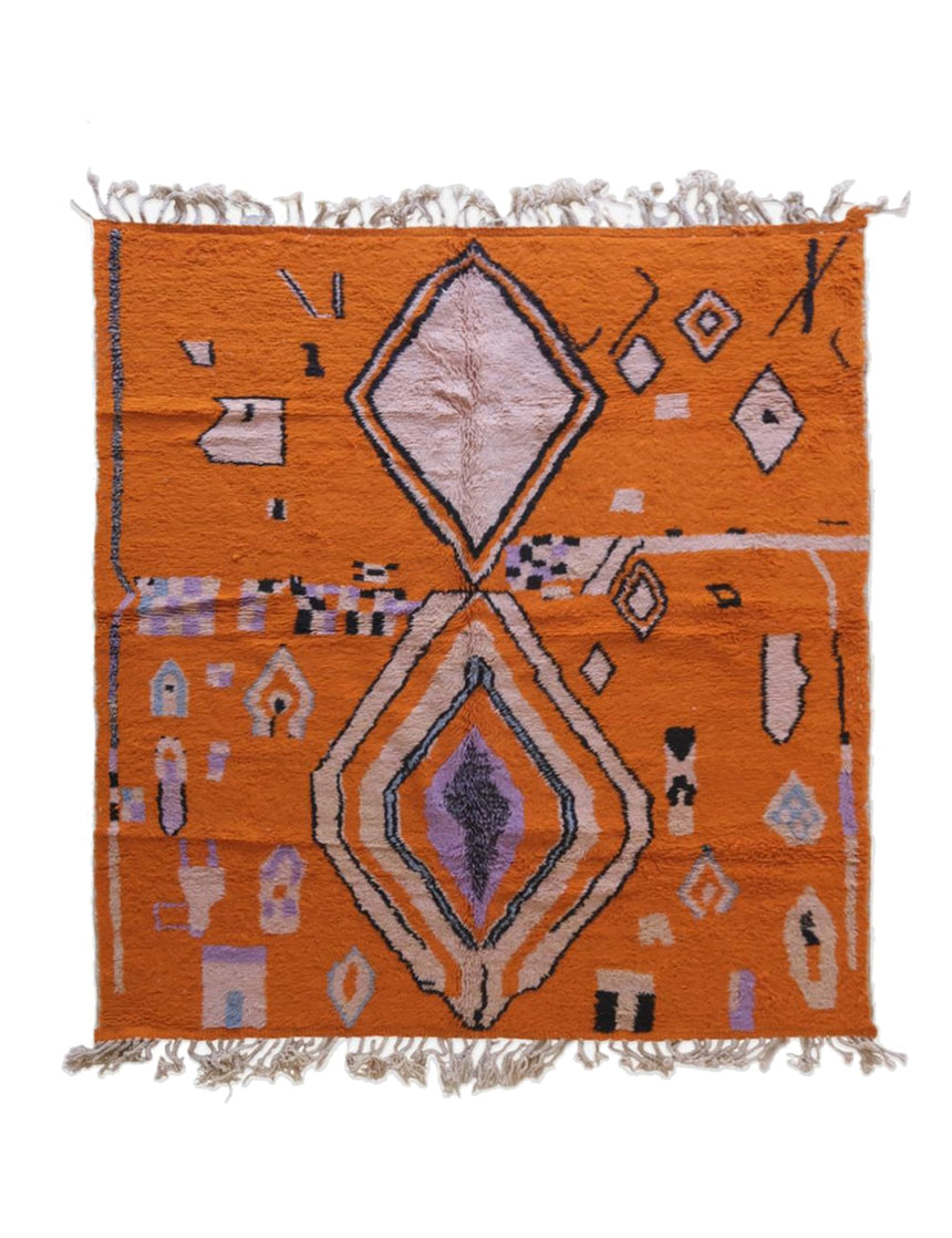 Tapis berbère marocain moderne en laine 245 x 285 cm - AFKliving