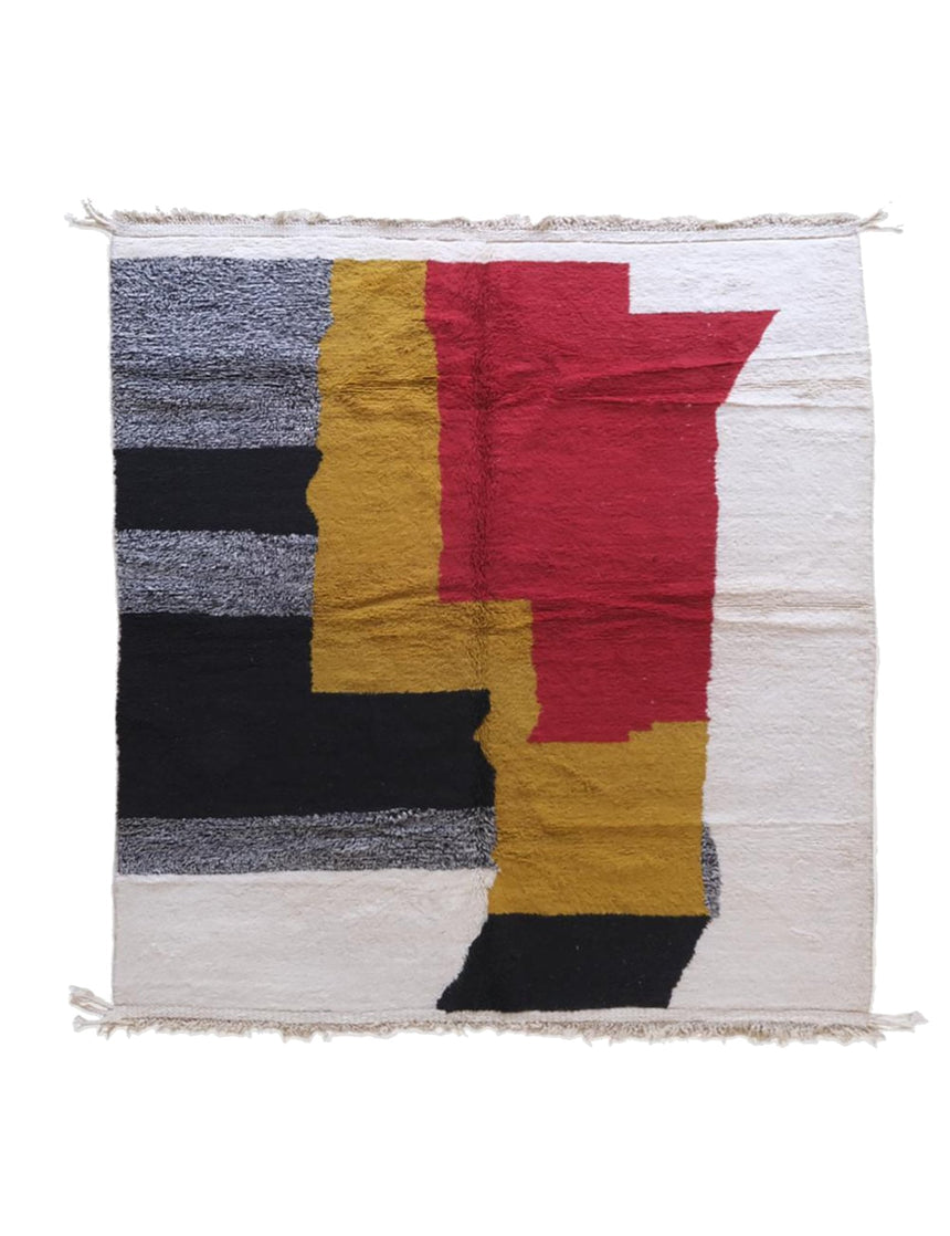 Tapis berbère marocain moderne en laine 253 x 292 cm - AFKliving