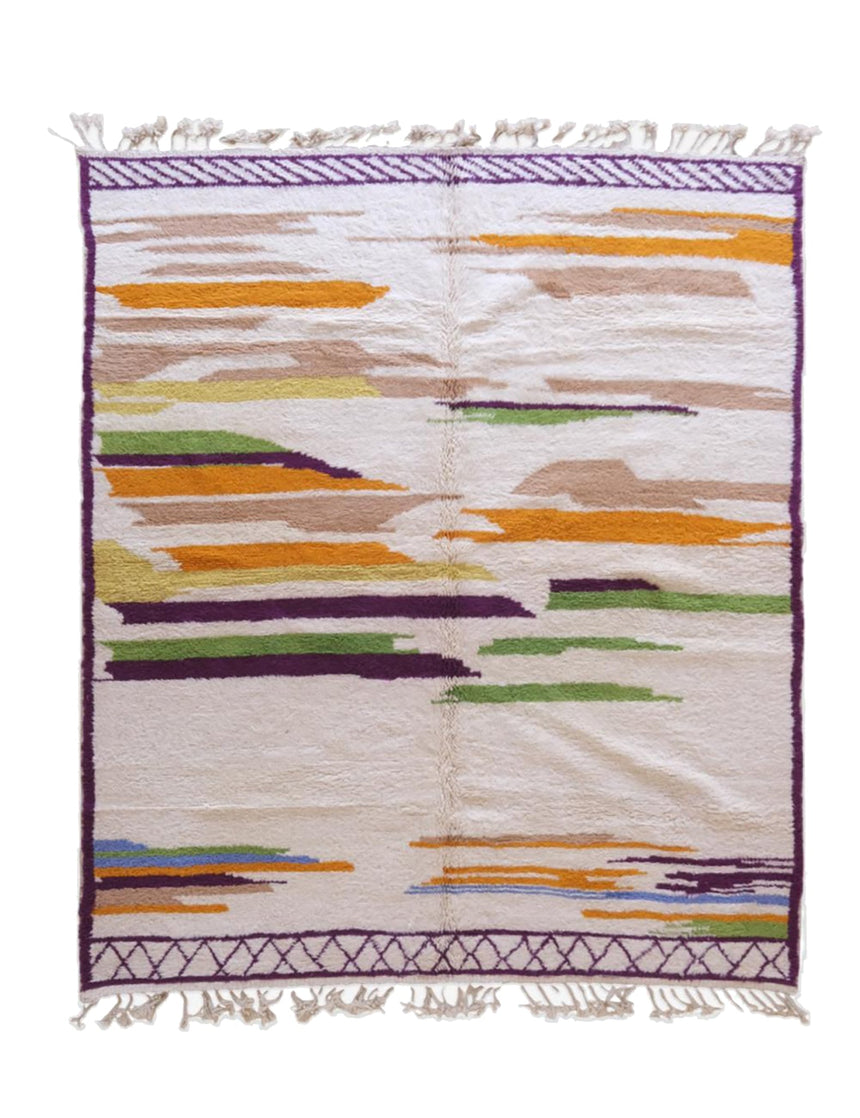 Tapis berbère marocain moderne en laine 254 x 306 cm - AFKliving