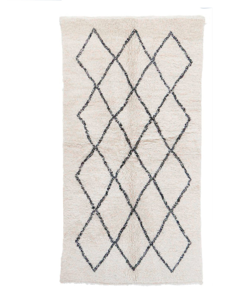 Tapis berbère marocain pure laine 133 x 250 cm