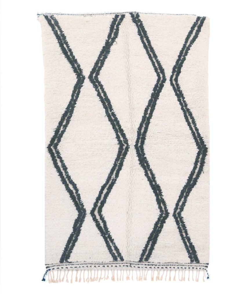 Tapis berbère marocain pure laine 151 x 243 cm