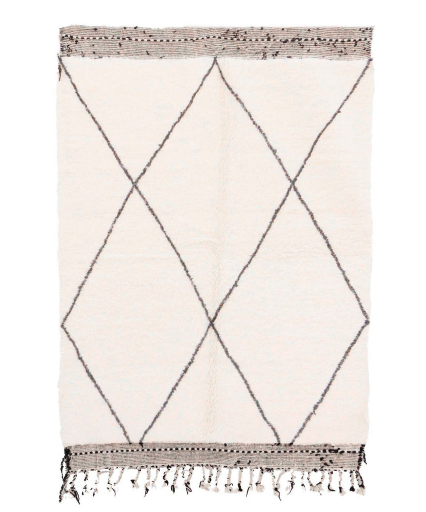 Tapis berbère marocain pure laine 165 x 226 cm