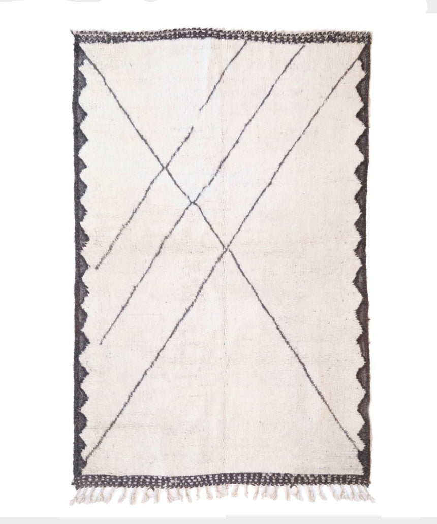 Tapis berbère marocain pure laine 168 x 261 cm