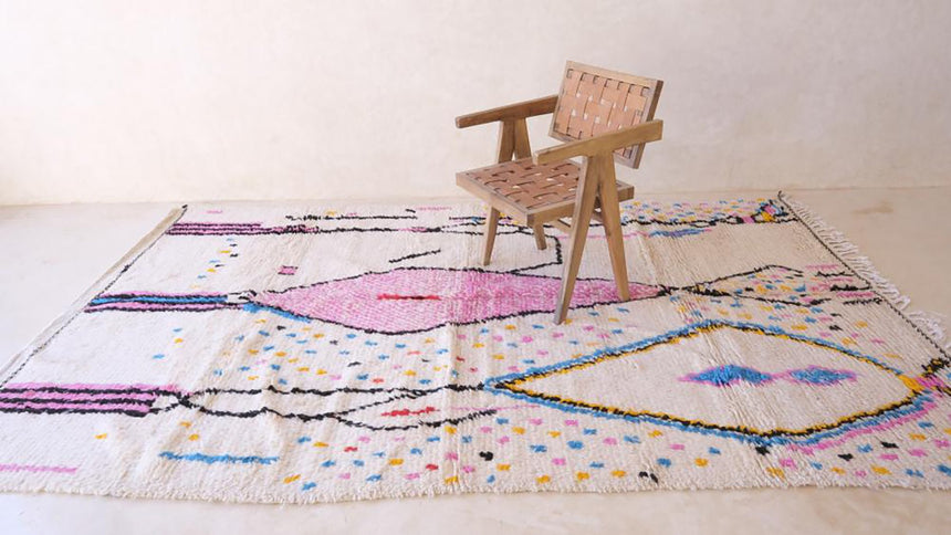 Tapis berbere marocain pure laine 191 x 312 cm VENDU - AFKliving
