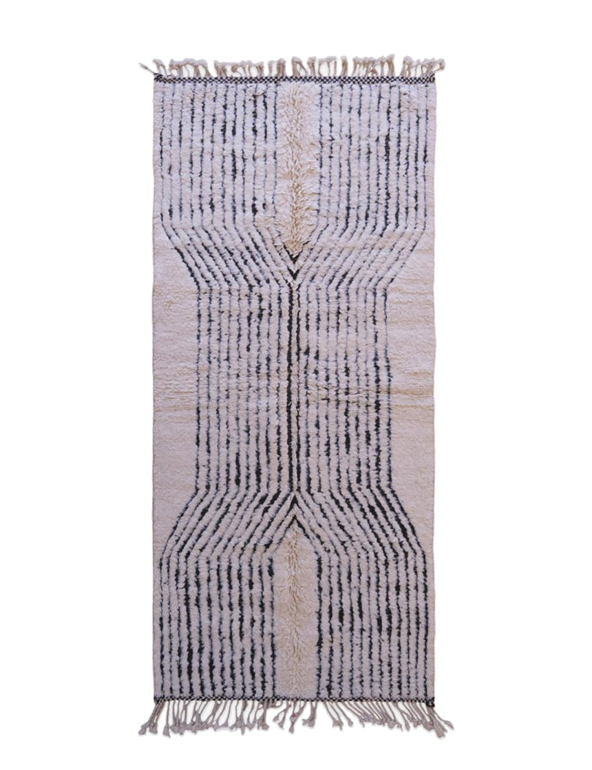 Tapis berbere marocain texturé en laine 134 x 290 cm - AFKliving