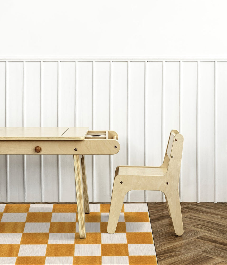 Tapis bicolore avec effet sculpté PETITS CARREAUX - AFKliving