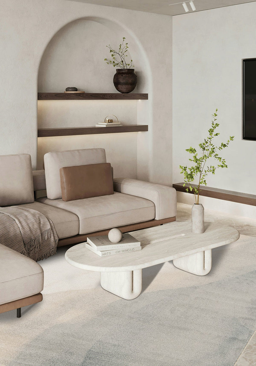 Tapis contemporain en fibres recyclées AQUARELLE - AFKliving