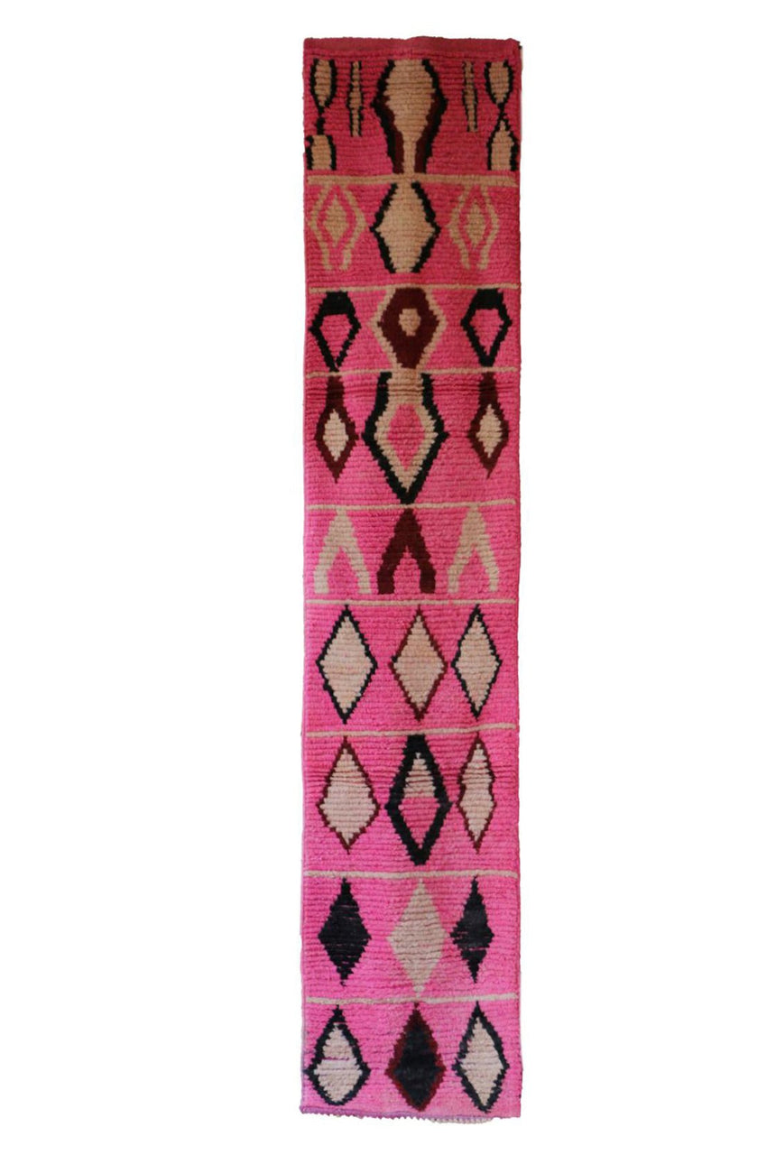 Tapis de couloir Berbere en laine Boujad 71 x 345 cm - AFKliving