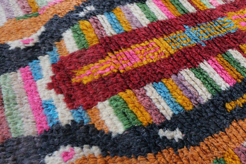 Tapis de couloir Berbere en laine contemporain 72 x 355 cm - AFKliving