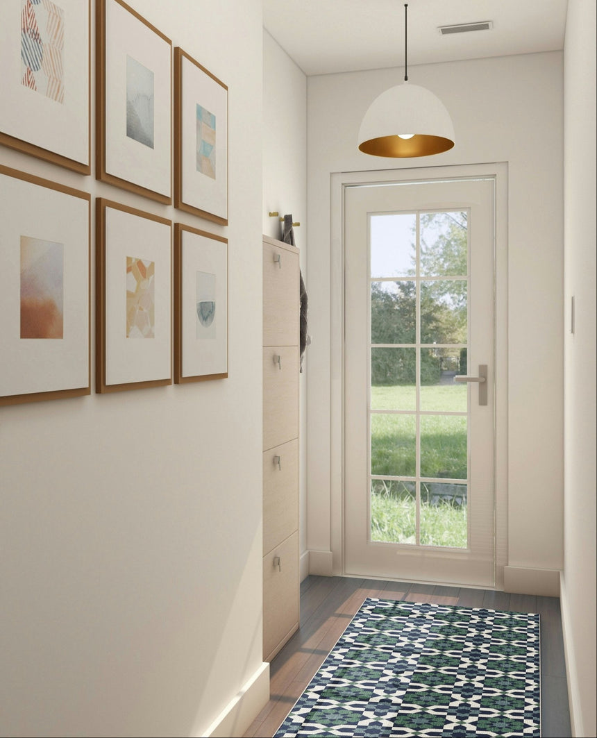Tapis de couloir intérieur extérieur résistant aux tâches et aux UV BELEM - AFKliving